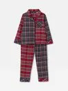 Joules Nightwear Girls Red Check Christmas Pyjamas