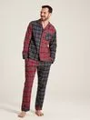 Joules Nightwear Men Red Check Christmas Pyjamas