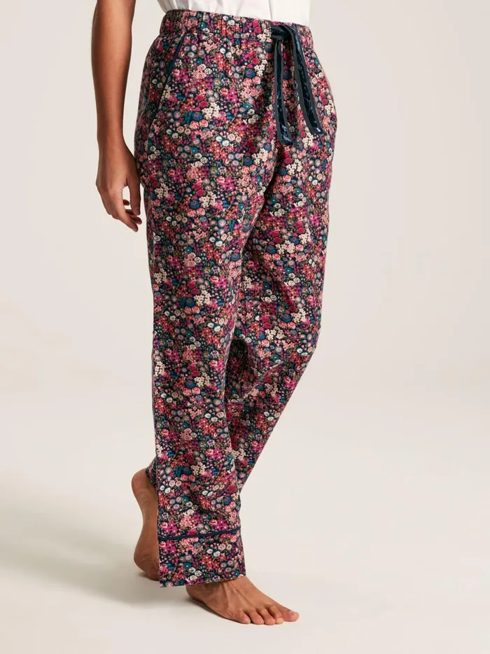 Joules Nightwear Women Navy Floral Cotton Pyjama Bottoms