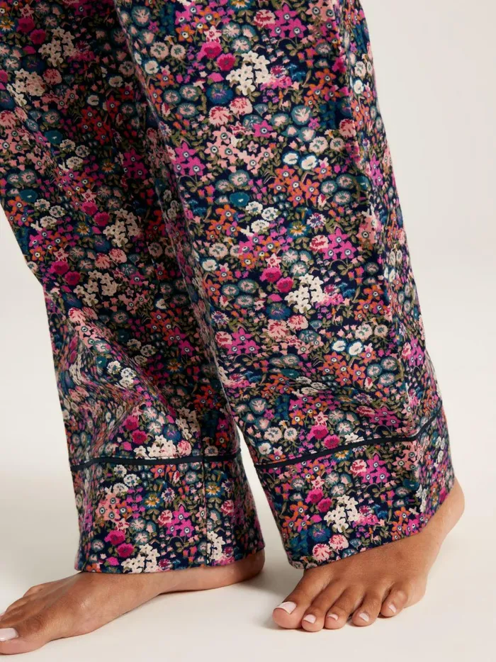 Joules Nightwear Women Navy Floral Cotton Pyjama Bottoms