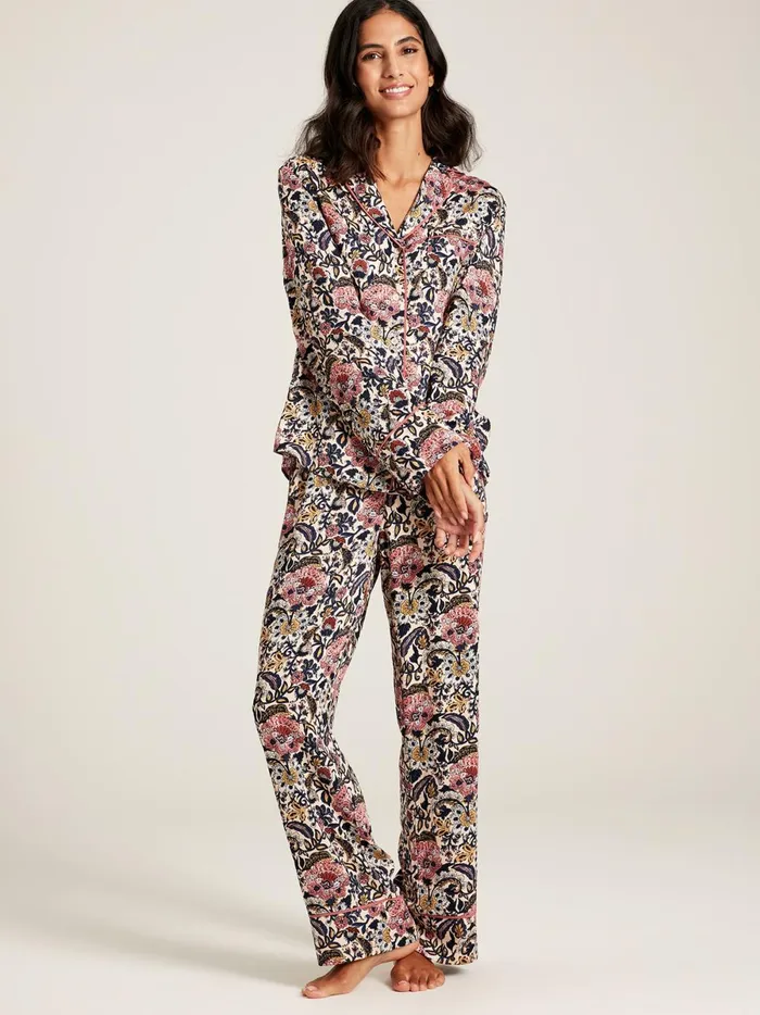Joules Nightwear Women Navy Floral Pyjama Set