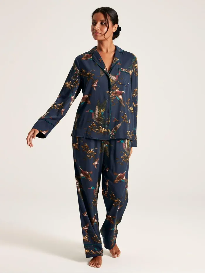 Joules Nightwear Women Navy Pyjama Set
