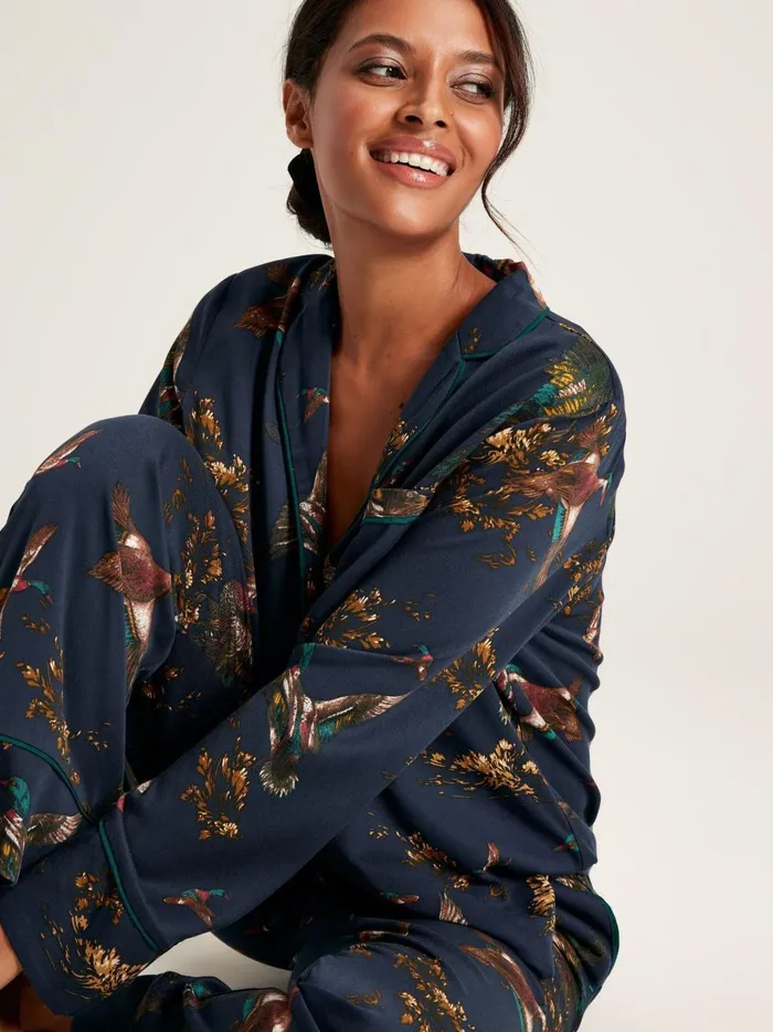 Joules Nightwear Women Navy Pyjama Set