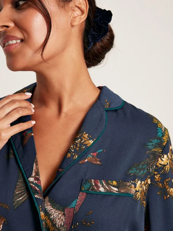 Joules Nightwear Women Navy Pyjama Set