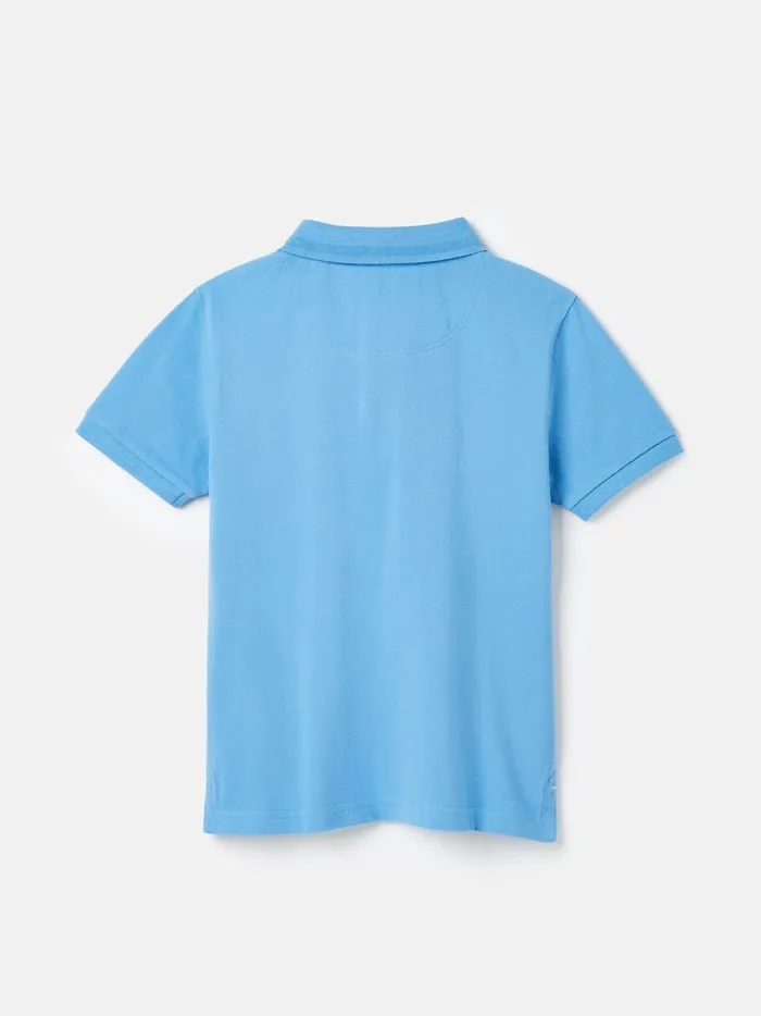 Joules Polo Shirts Boys Blue Pique Cotton Polo Shirt