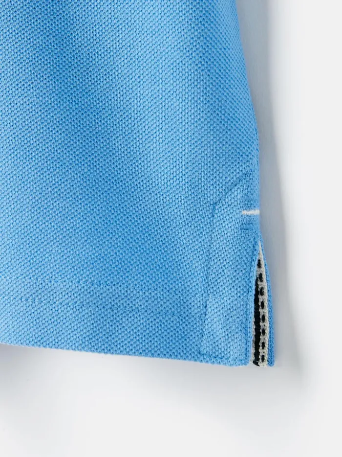 Joules Polo Shirts Boys Blue Pique Cotton Polo Shirt