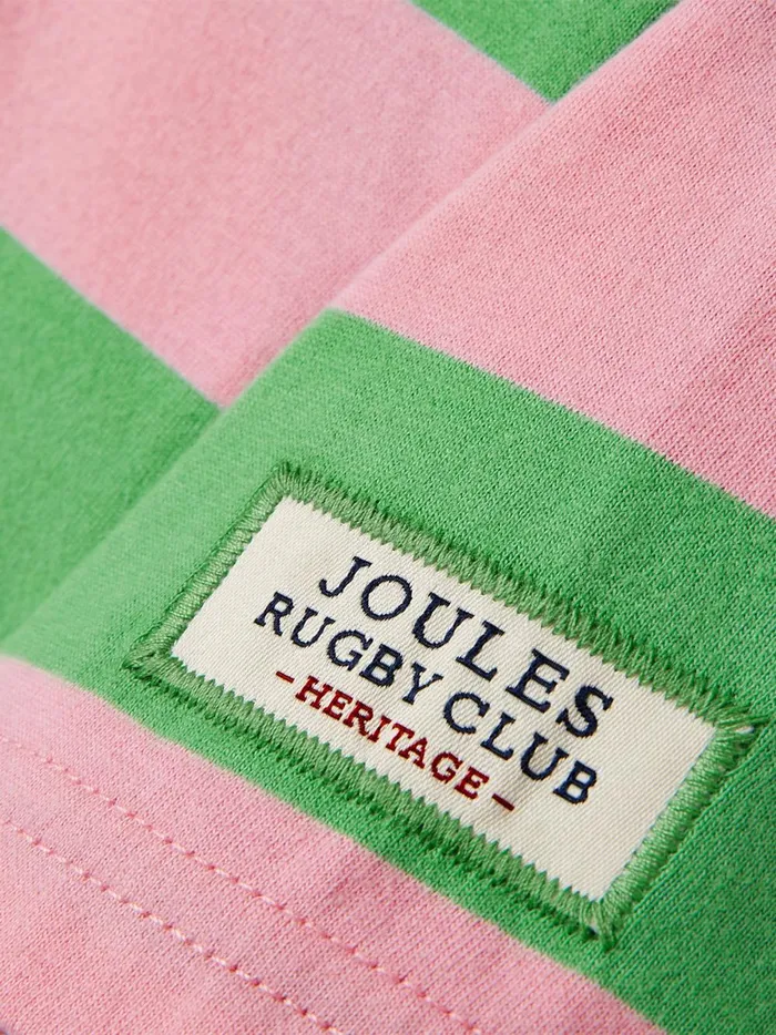 Joules Polo Shirts Boys Green Jersey Woven Collar Polo Shirt