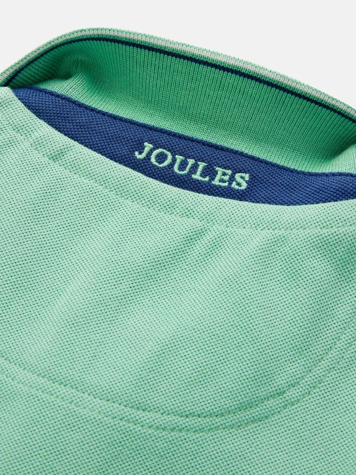 Joules Polo Shirts Boys Green Pique Cotton Polo Shirt