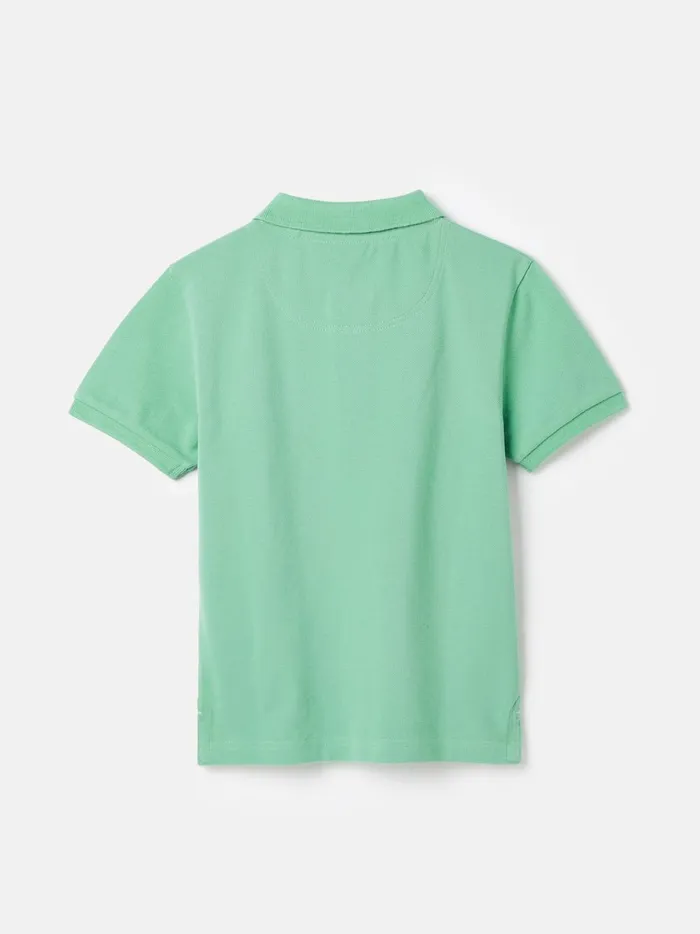Joules Polo Shirts Boys Green Pique Cotton Polo Shirt