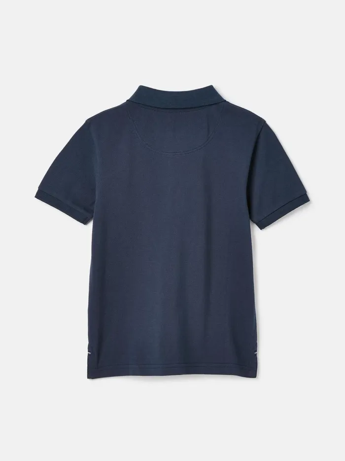 Joules Polo Shirts Boys Navy Blue Pique Cotton Polo Shirt