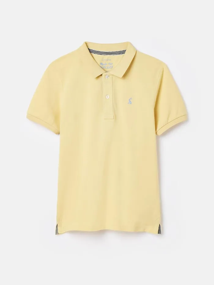 Joules Polo Shirts Boys Yellow Pique Cotton Polo Shirt