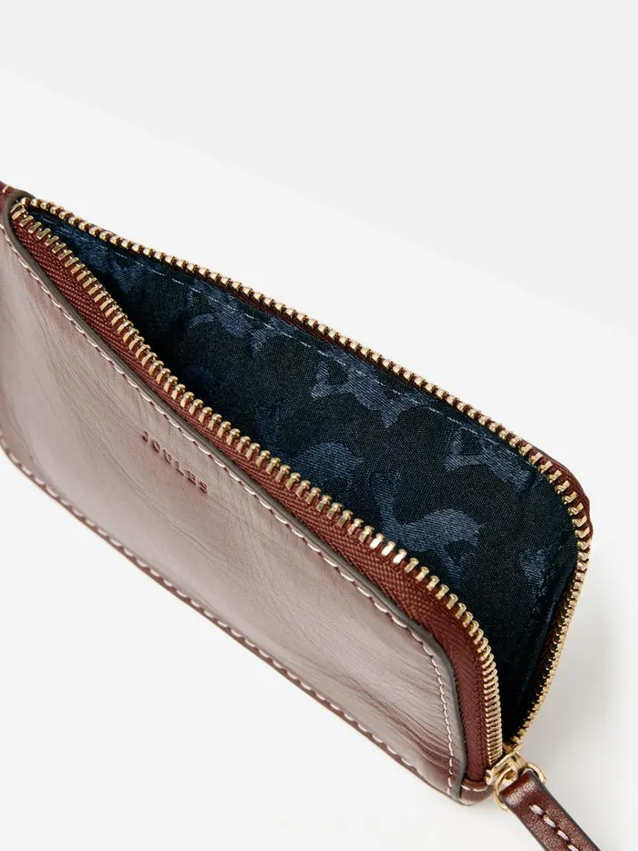 Joules Purses Women Brown Leather Card Holder