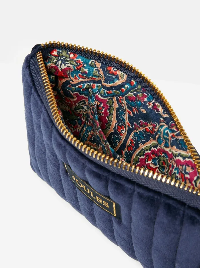 Joules Purses Women Navy Velvet Wrist Purse