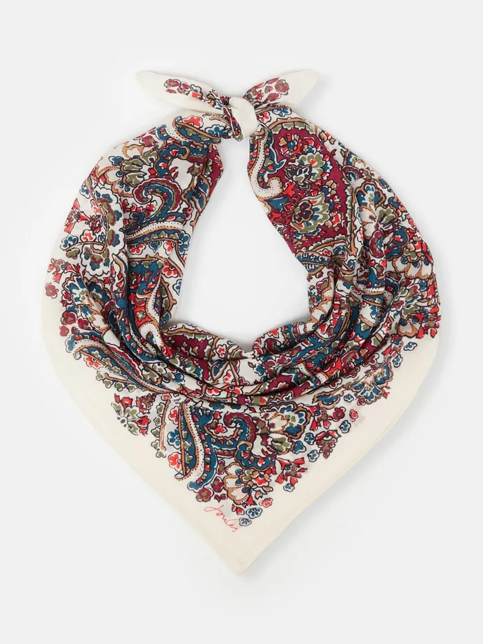 Joules Scarves Women Pink Square Lightweight Neck Scarf
