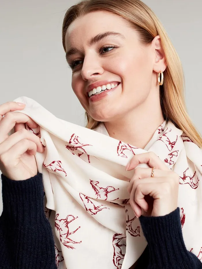 Joules Scarves Women Red Printed Scarf