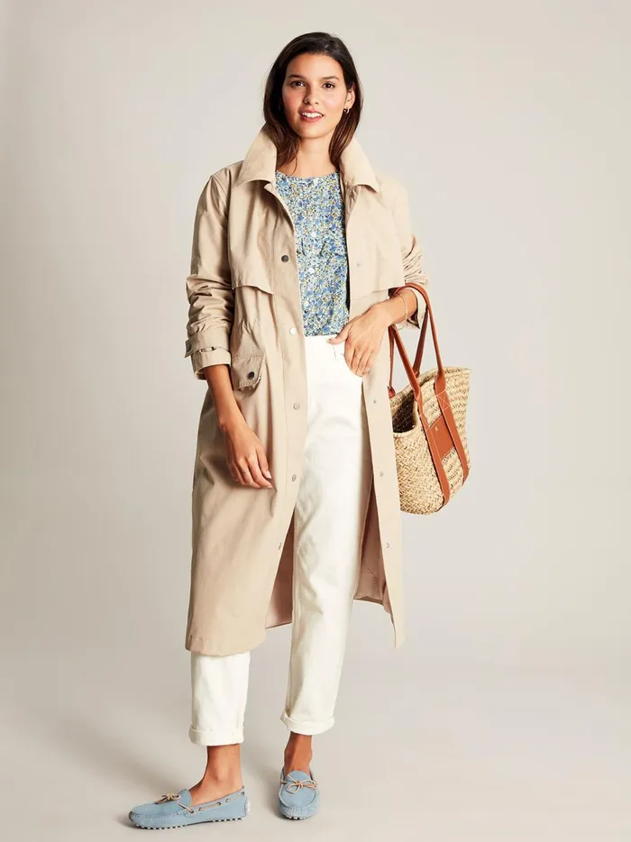 Joules Shirts and Blouses Women Blue Ditsy Blouse With Frilled Bib