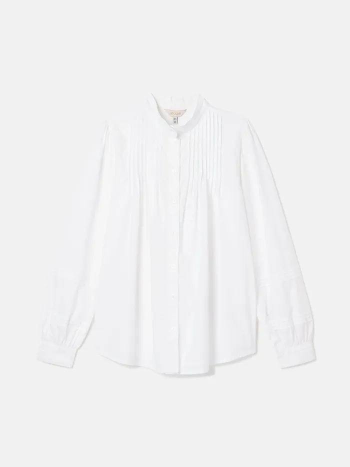 Joules Shirts and Blouses Women Chalk White Pleated Blouse