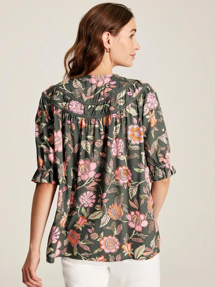 Joules Shirts and Blouses Women Grey Curved Yoke Blouse