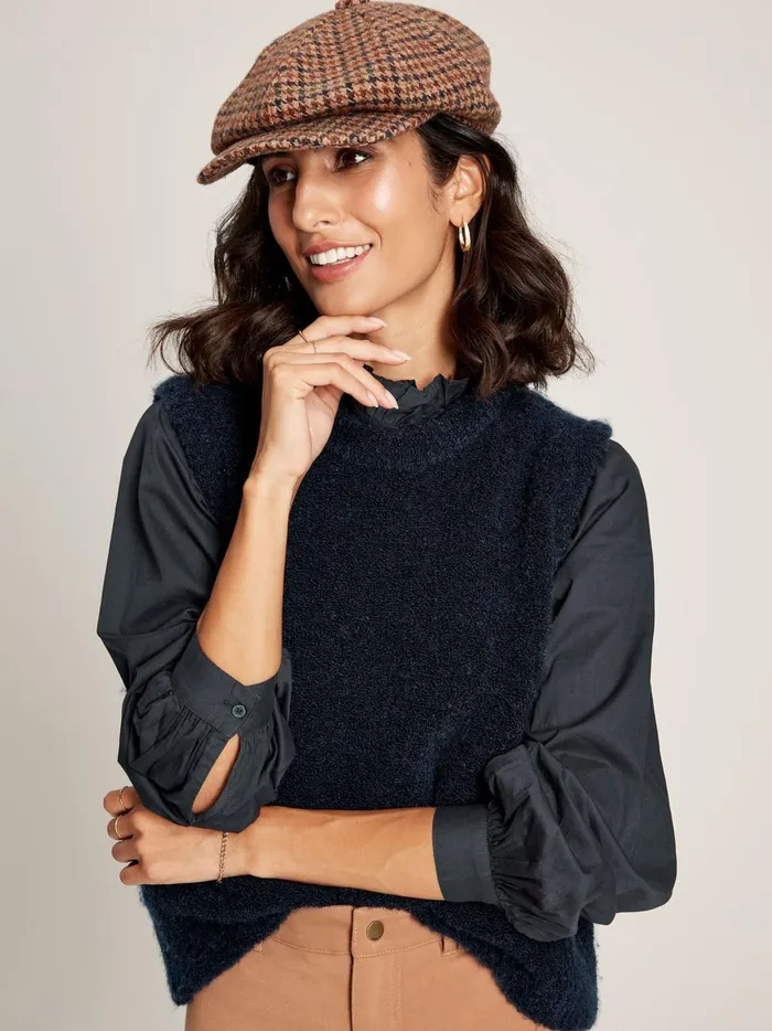 Joules Shirts and Blouses Women Navy Cotton Ruffle Blouse