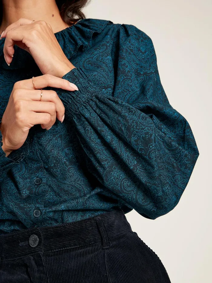 Joules Shirts and Blouses Women Navy Waterfall Blouse