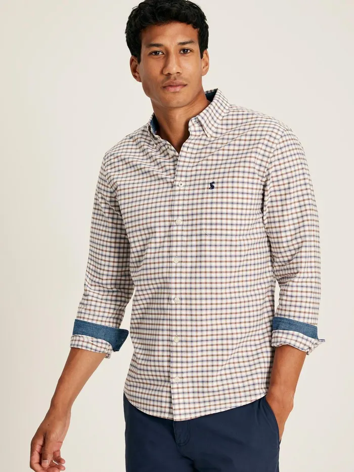 Joules Shirts Men BlueBrown Classic Fit Shirt