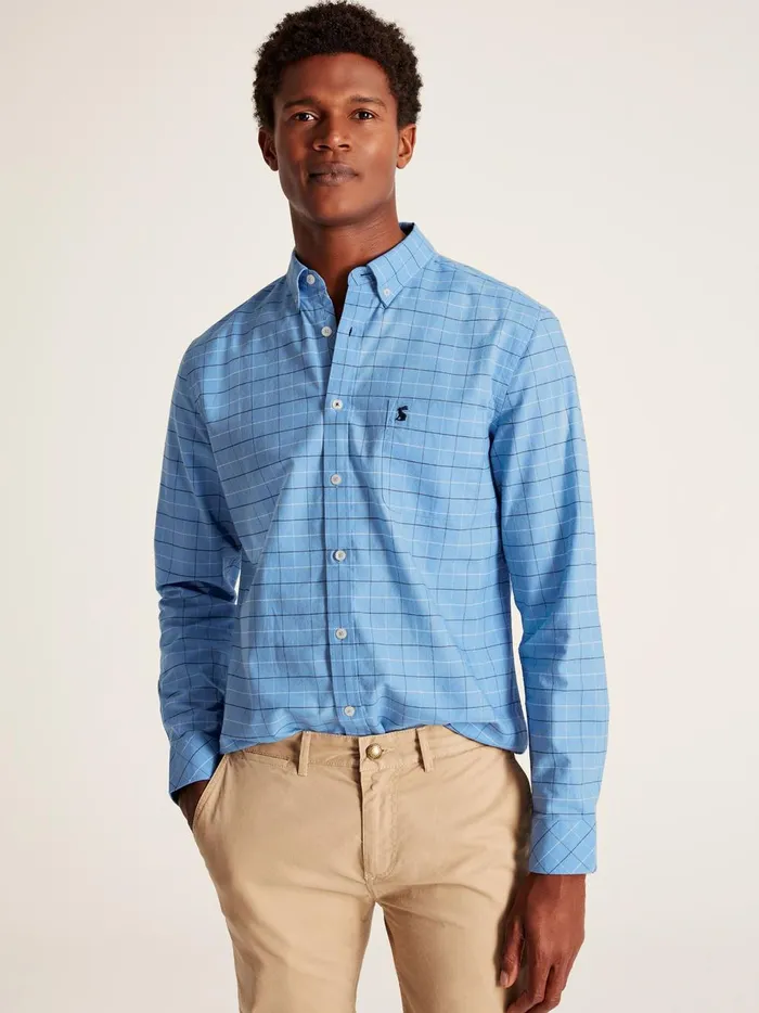 Joules Shirts Men Blue Classic Fit Shirt