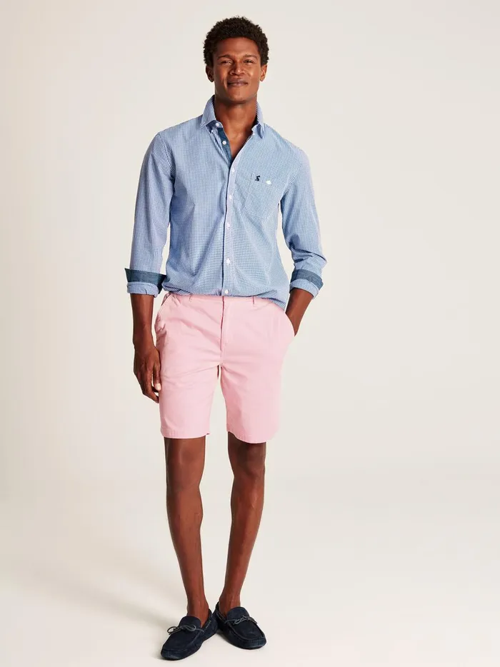 Joules Shirts Men Blue Gingham Cotton Poplin Shirt