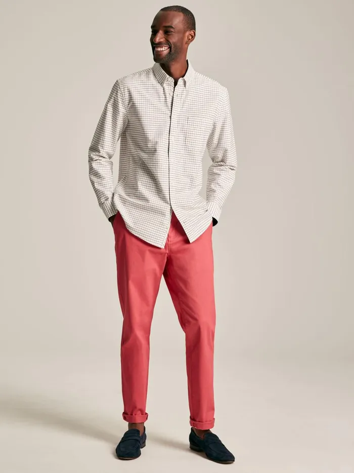 Joules Shirts Men CreamRed Cotton Check Shirt