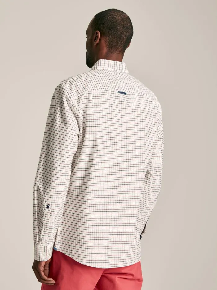 Joules Shirts Men CreamRed Cotton Check Shirt