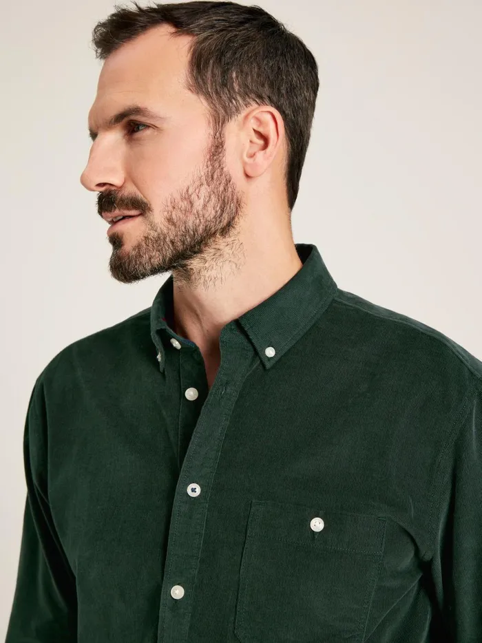 Joules Shirts Men Green Corduroy Shirt