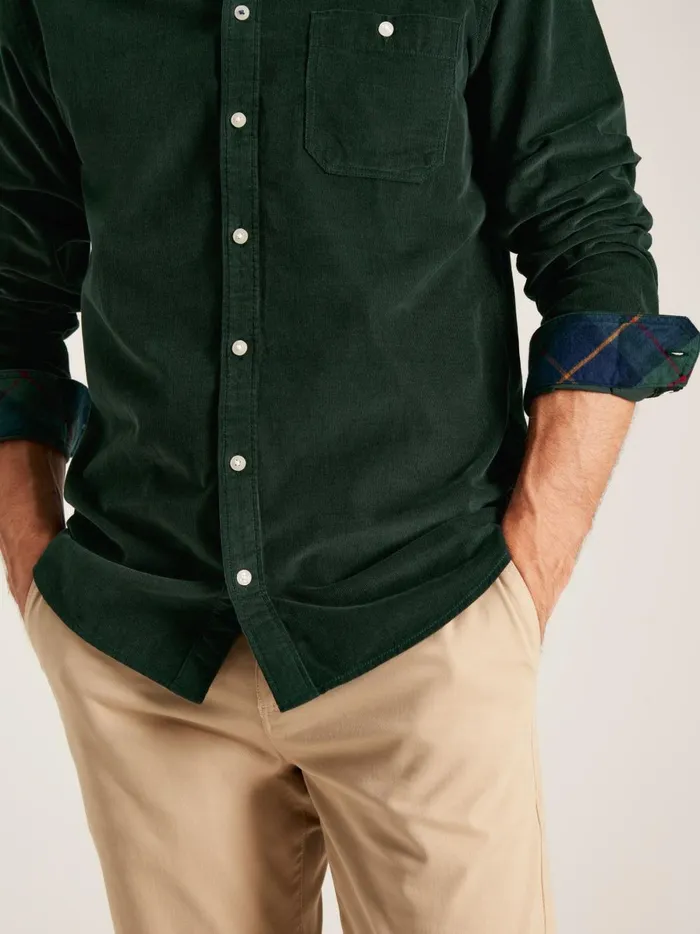 Joules Shirts Men Green Corduroy Shirt
