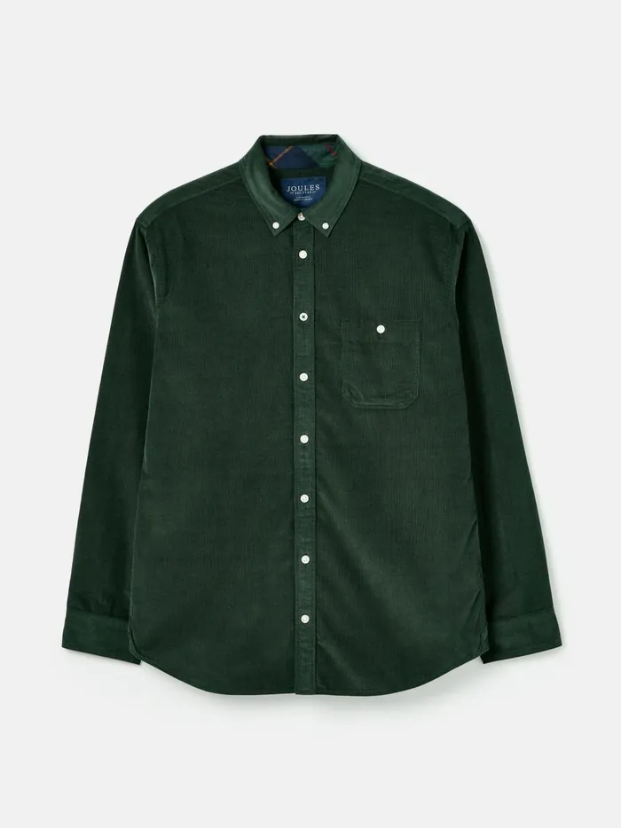 Joules Shirts Men Green Corduroy Shirt