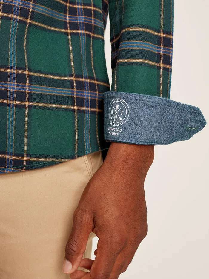 Joules Shirts Men Green Cotton Check Shirt