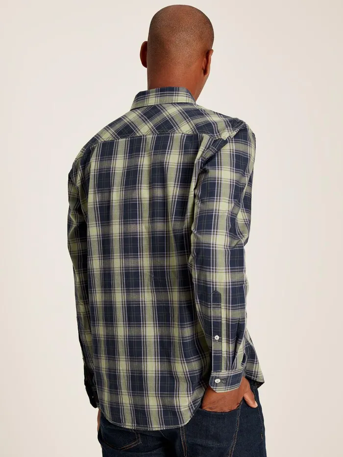 Joules Shirts Men Green Long Sleeve Cotton Poplin Shirt