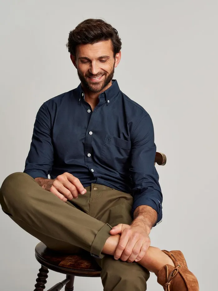 Joules Shirts Men Navy Long Sleeve Shirt