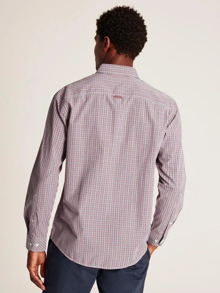 Joules Shirts Men NavyRed Gingham Classic Fit Poplin Shirt