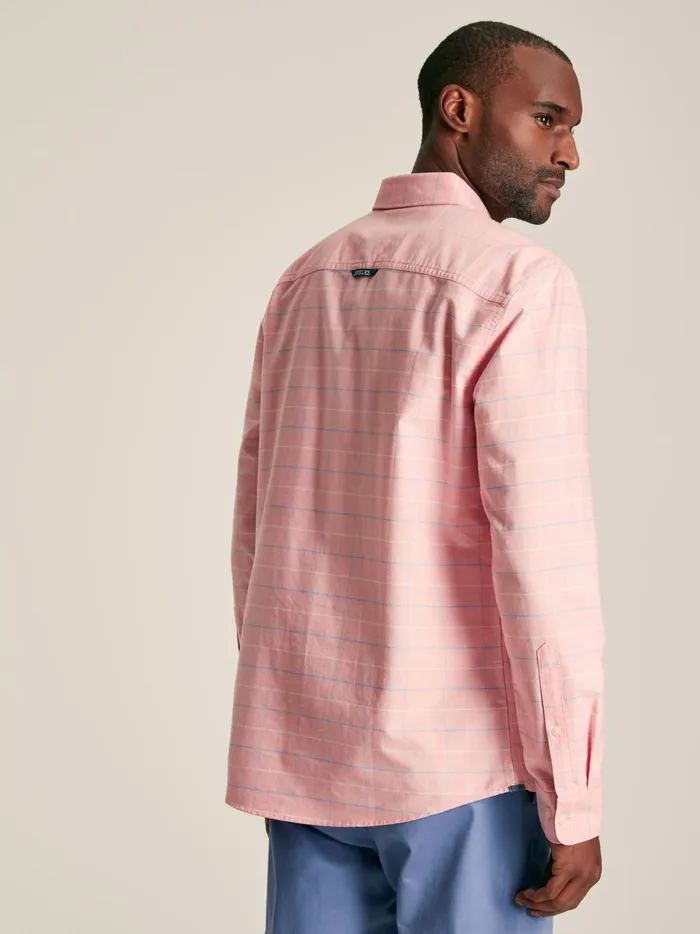 Joules Shirts Men Pink Cotton Check Shirt