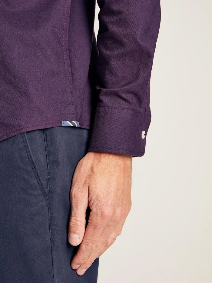 Joules Shirts Men Purple Long Sleeve Shirt
