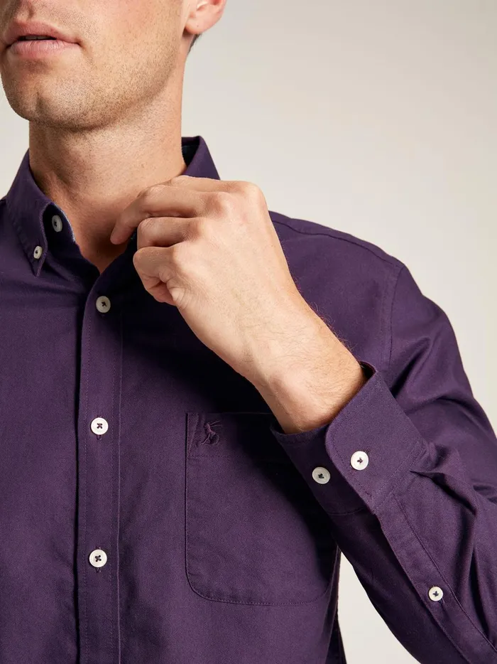 Joules Shirts Men Purple Long Sleeve Shirt