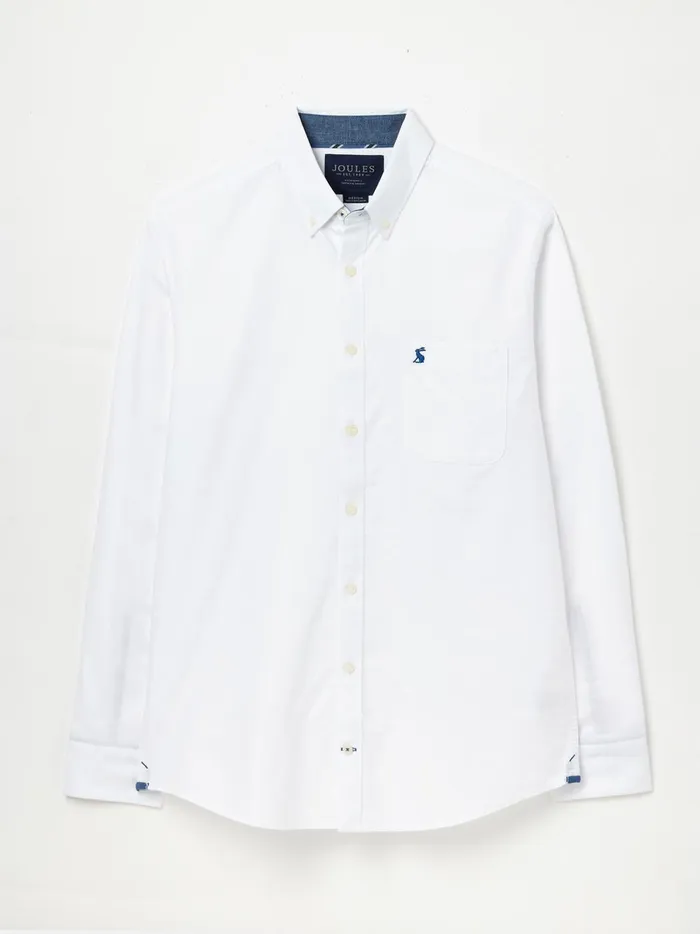 Joules Shirts Men White Classic Fit Cotton Oxford Shirt