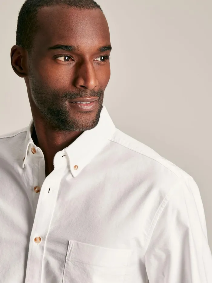 Joules Shirts Men White Long Sleeve Shirt