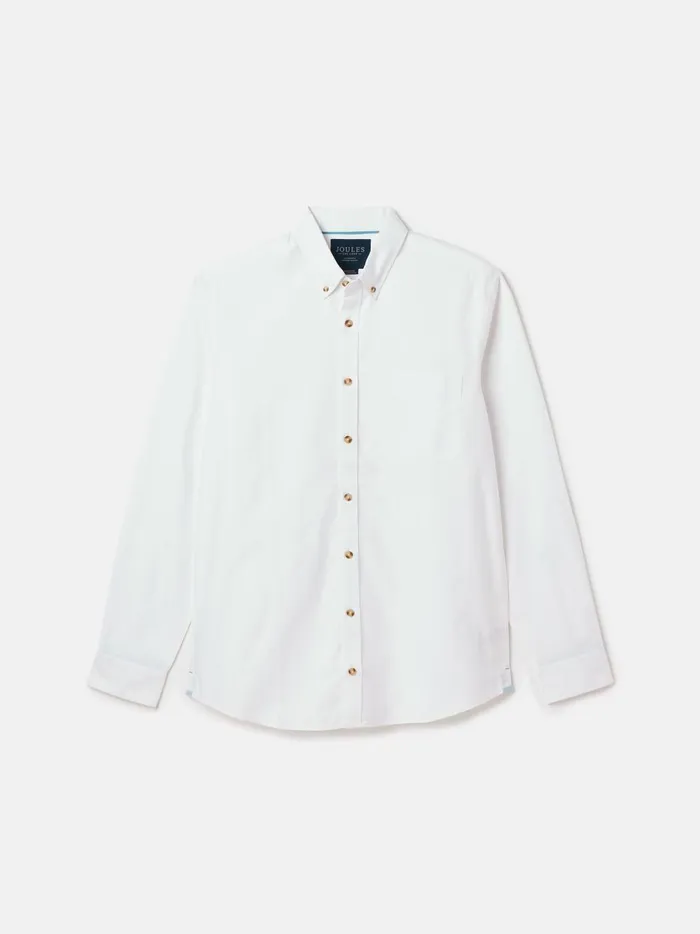 Joules Shirts Men White Long Sleeve Shirt