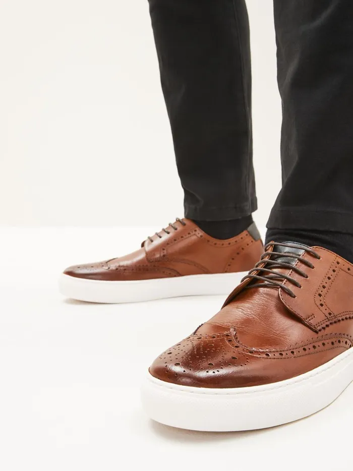 Joules Shoes Men Tan Brown Brogues