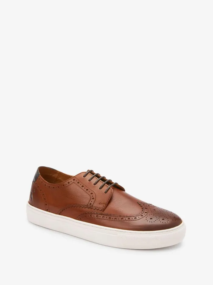 Joules Shoes Men Tan Brown Brogues