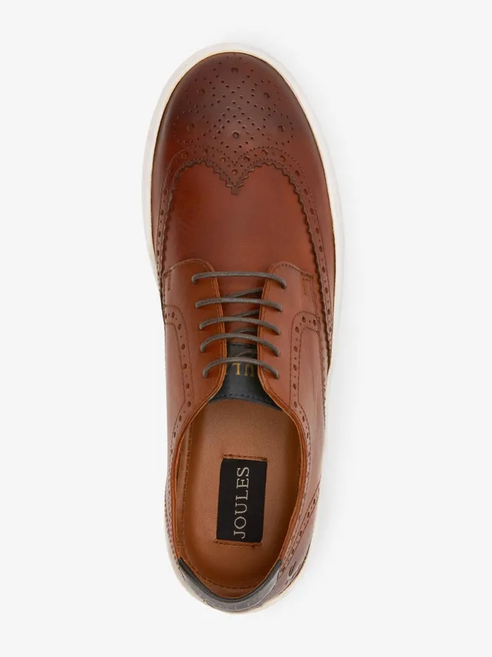 Joules Shoes Men Tan Brown Brogues