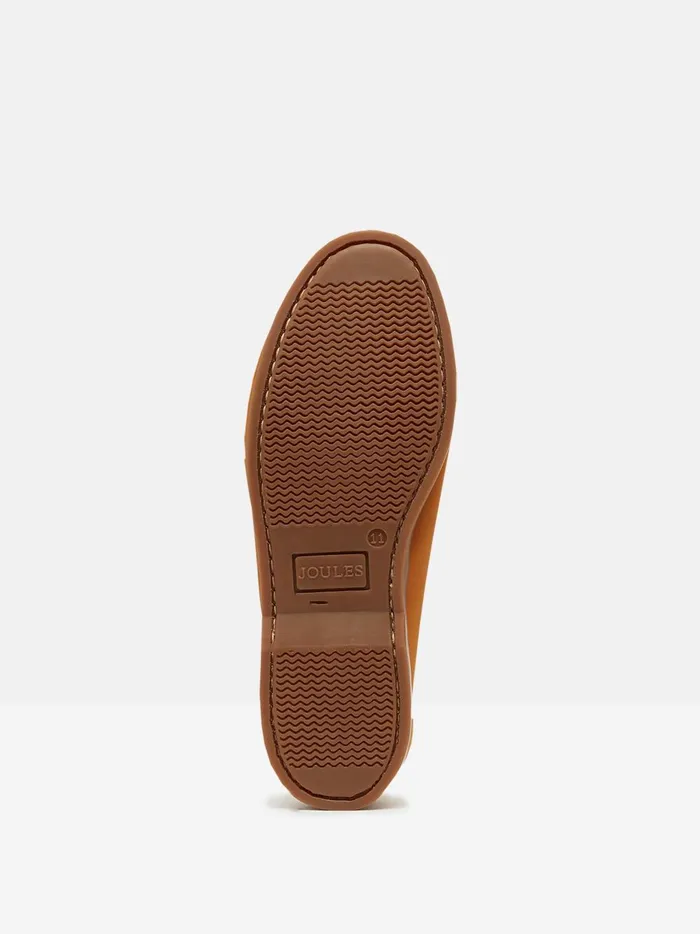 Joules Shoes Men Tan Brown Classic Leather Boat Shoes