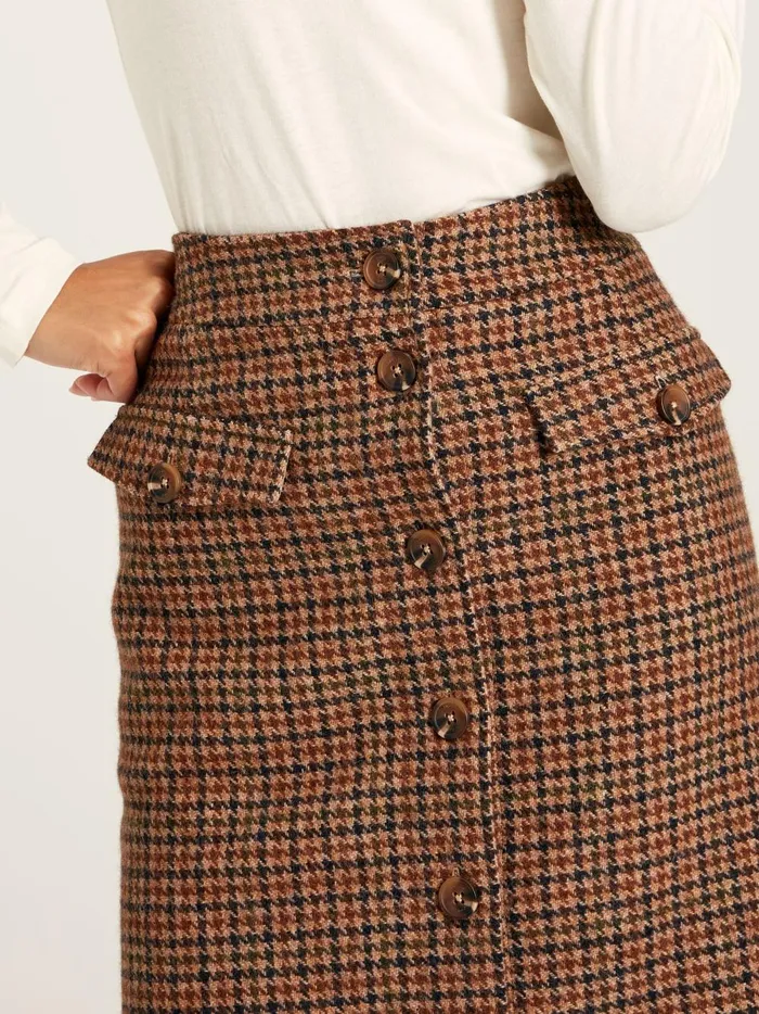 Joules Shorts and Skirts Women Check Knee Length Tweed Skirt