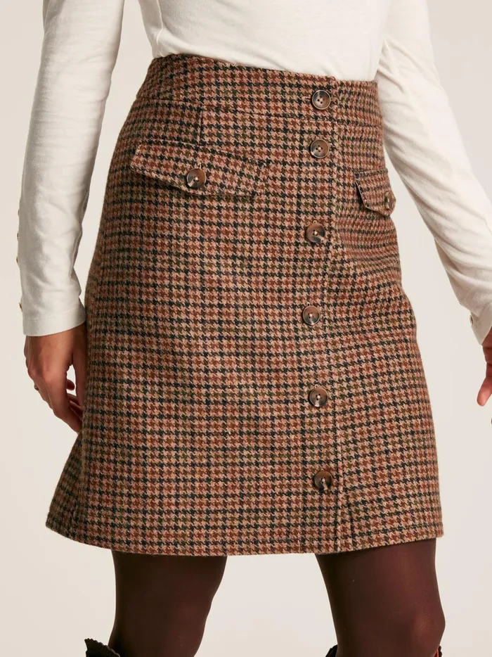 Joules Shorts and Skirts Women Check Knee Length Tweed Skirt