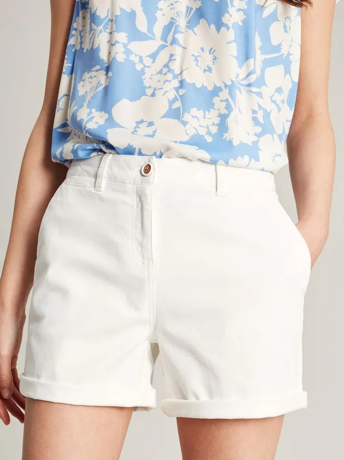 Joules Shorts and Skirts Women White Mid Thigh Length Chino Shorts