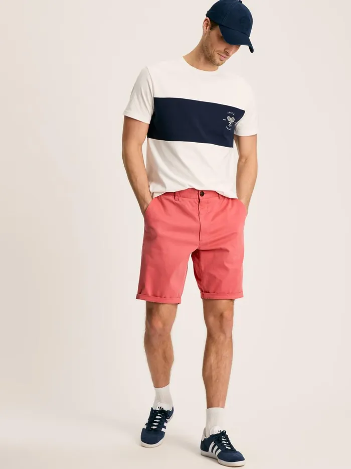 Joules Shorts Men Pink Chino Shorts
